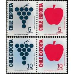 Čilės pašto ženklai (1989). Vaisiai ir uogos (eksportas)