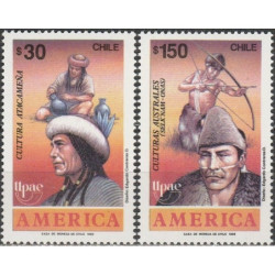 Chile stamps (1989) for sale. Indian culture