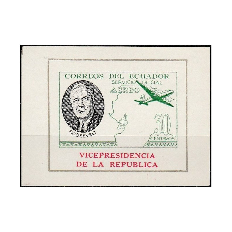 Ecuador 1949. Franklin D. Roosevelt (32nd President of the US)