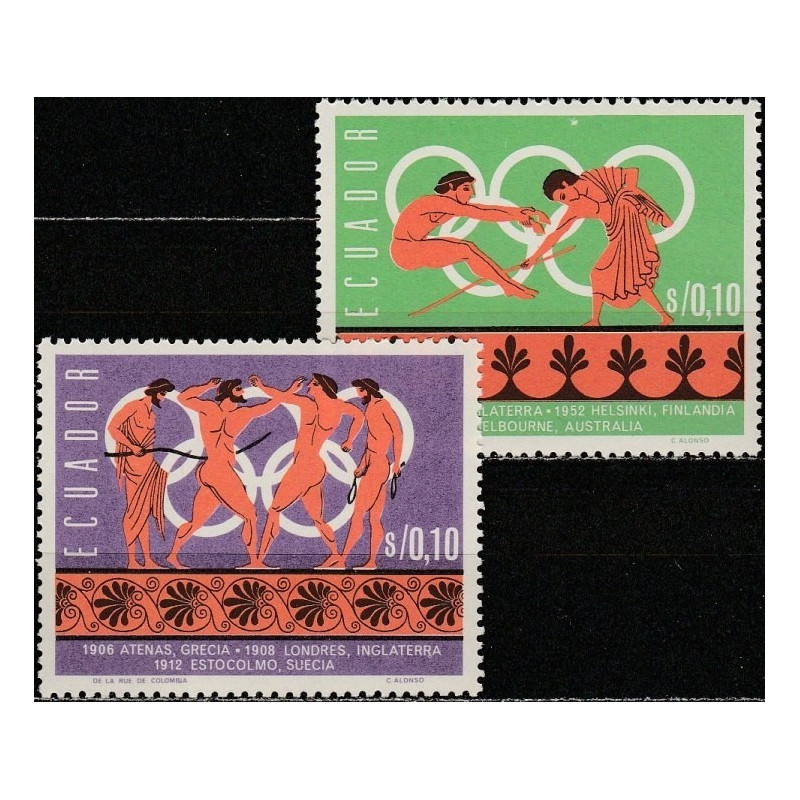 Ecuador stamps (1966) for sale. History of the Olympic games