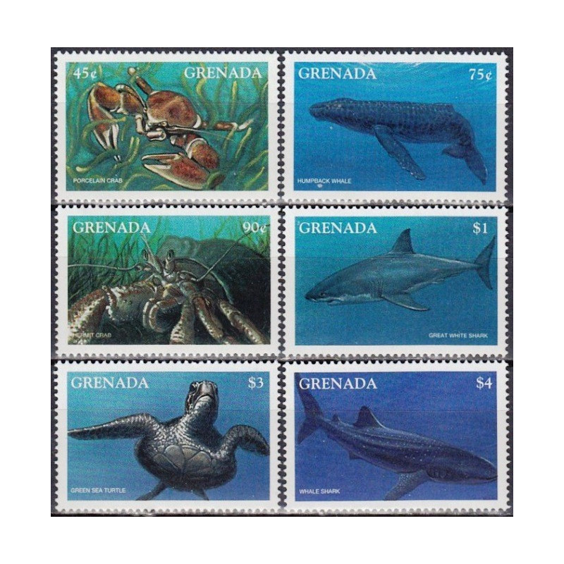 Grenados pašto ženklai (1997). Jūrų gyvūnija