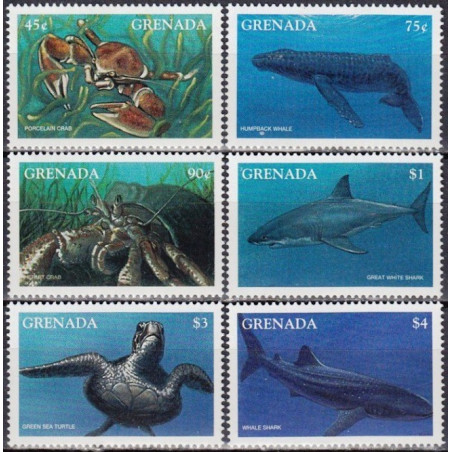 Grenados pašto ženklai (1997). Jūrų gyvūnija