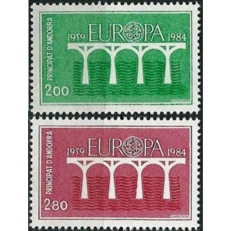 Andora (pranc) 1984. CEPT - 25-eri metai, Stilizuotas tiltas