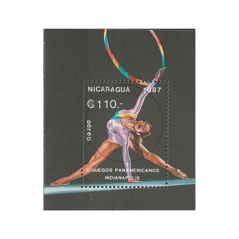 Nikaragvos pašto ženklai (1987). Amerikos žaidynės (gimnastika)