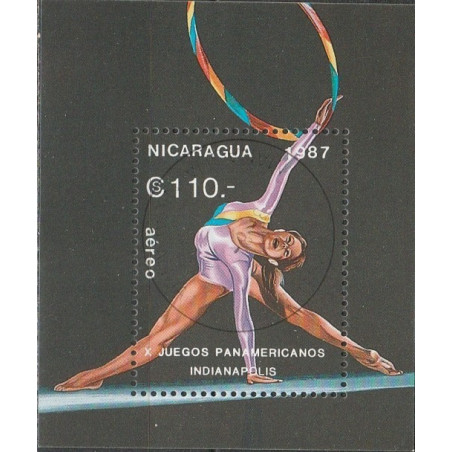 Nikaragvos pašto ženklai (1987). Amerikos žaidynės (gimnastika)