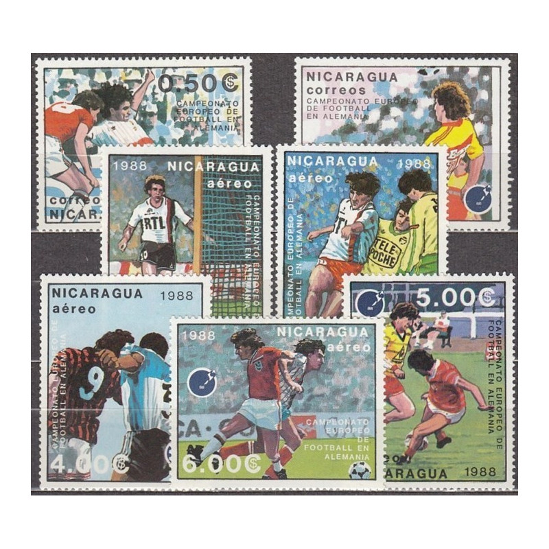 Nicaragua stamps (1988) for sale. European football championship