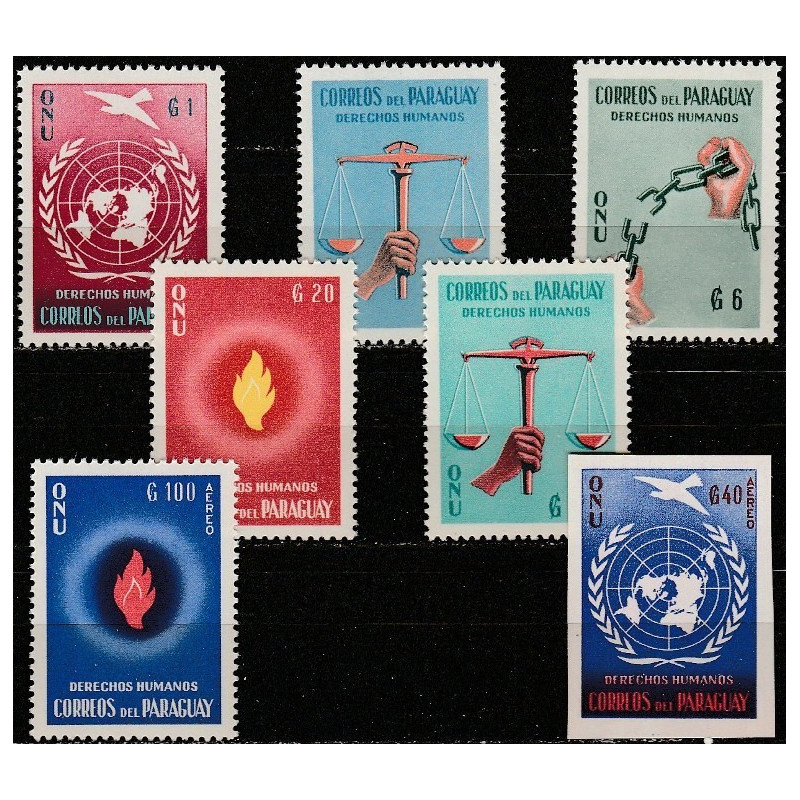 Paragvajaus pašto ženklai (1960). Žmogaus teisių deklaracija