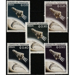 Paragvajaus pašto ženklai (1962). Kosmoso tyrinėjimai