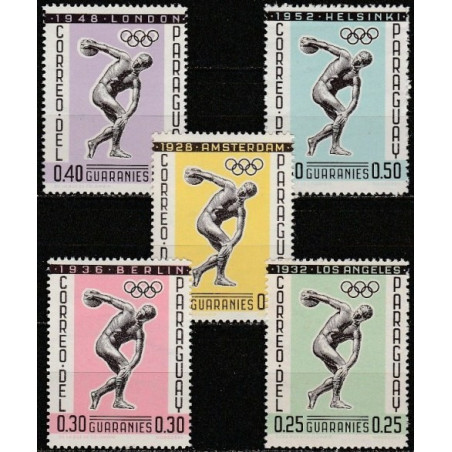 Paragvajaus pašto ženklai (1962). Vasaros olimpinės žaidynės