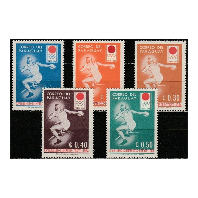 Paragvajaus pašto ženklai (1964). Tokijo vasaros olimpinės žaidynės