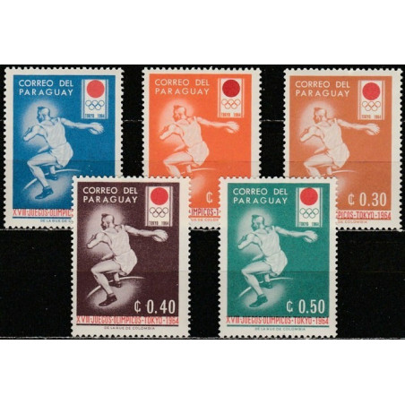 Paragvajaus pašto ženklai (1964). Tokijo vasaros olimpinės žaidynės