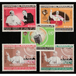 Paragvajaus pašto ženklai (1965). Popiežius Paulius VI