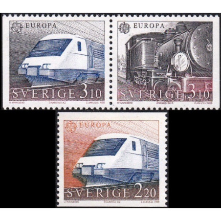 Švedijos pašto ženklai (1988). Transportas ir ryšiai