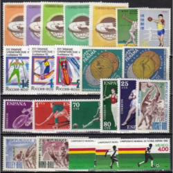 Sports on stamps I. Set of unused stamps (23 different)
