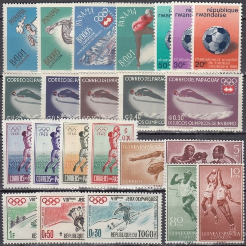 Sportas III. Nenaudotų ženklų rinkinys  (23 ženklai)