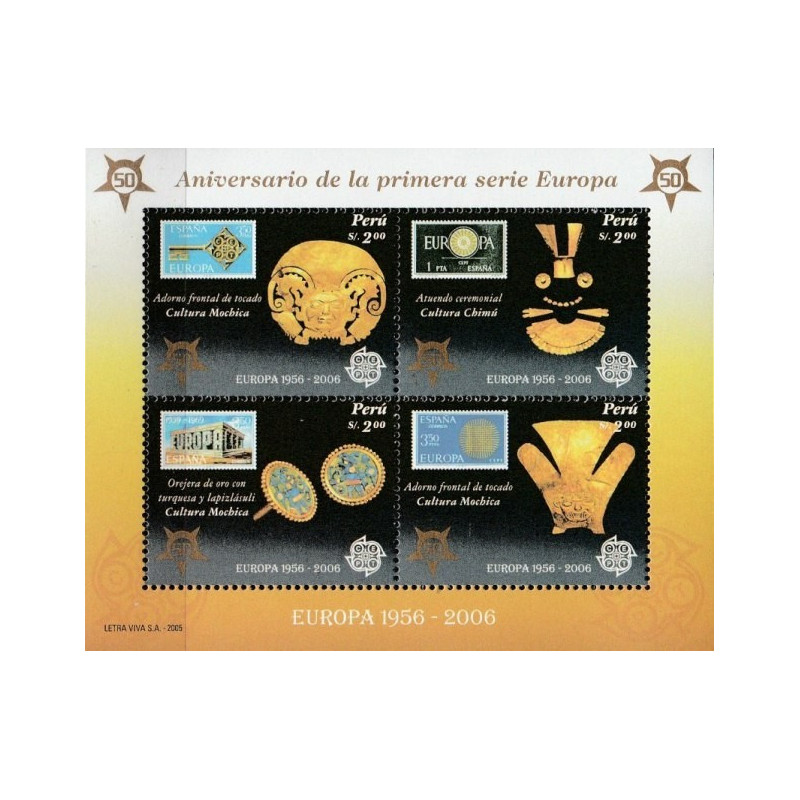 Peru stamps (2005) for sale. Stamps on stamps (CEPT serie anniversary)