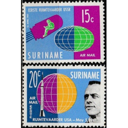 Surinamo pašto ženklai (1961). Kosmoso tyrinėjimai