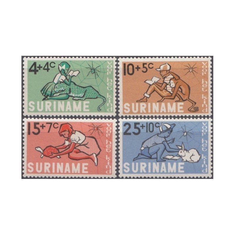 Surinamo pašto ženklai (1965). Vaikai ir gyvūnai