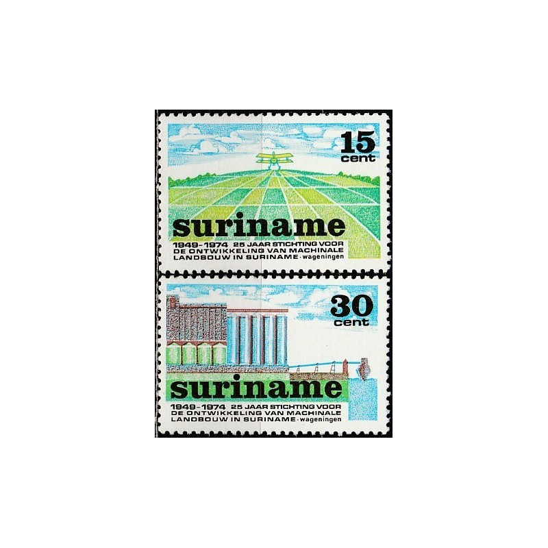 Surinamo pašto ženklai (1974). Žemės ūkio mechanizavimas
