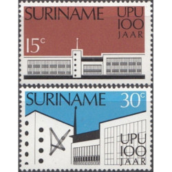 Surinamo pašto ženklai (1974). Pasaulinei pašto sąjungai 100 metų