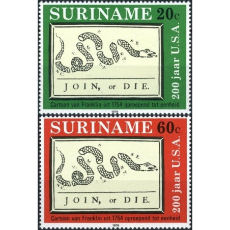 Surinam stamps (1976) for sale. American Revolution