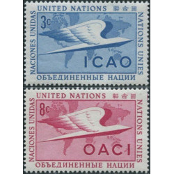 Jungtinių Tautų pašto ženklai (1955). Civilinė aviacija