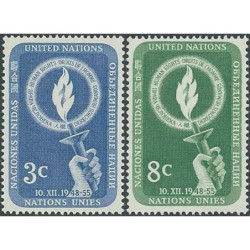 United Nations stamps (1955) for sale. Human rights