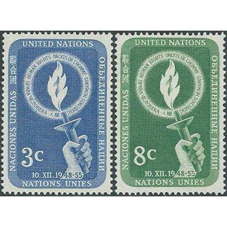 United Nations stamps (1955) for sale. Human rights