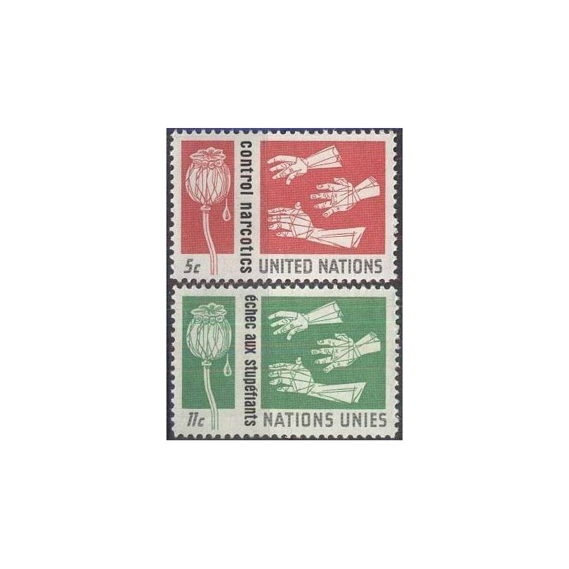 Jungtinių Tautų pašto ženklai (1964). Narkotikų vartojimo prevencija
