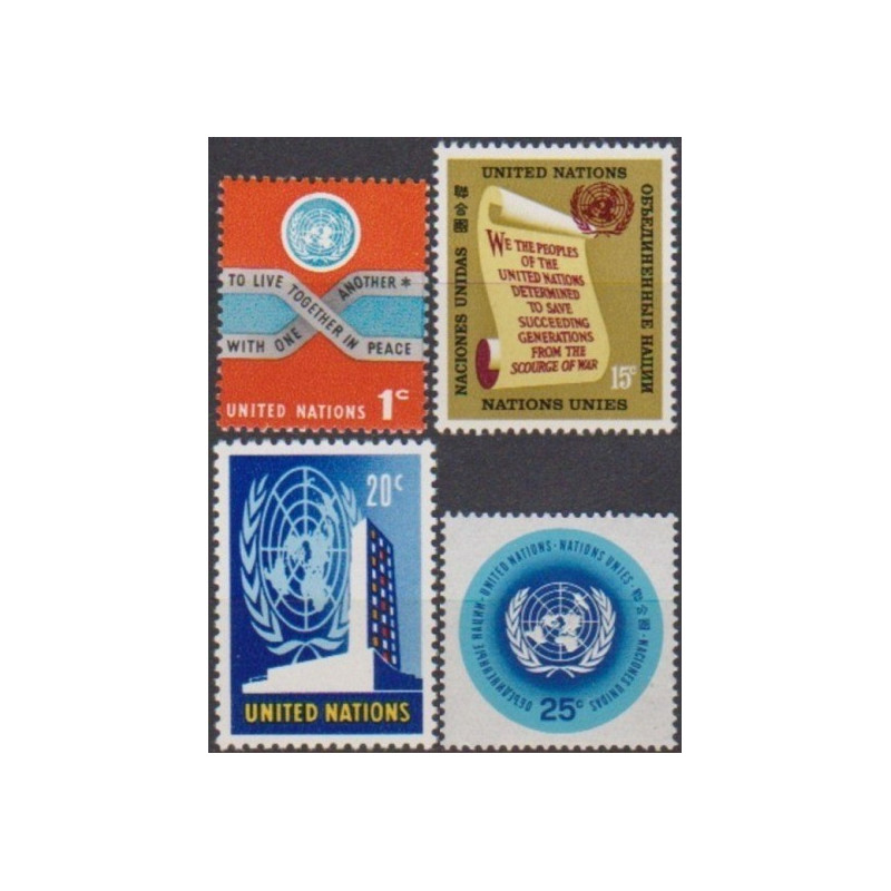 Jungtinių Tautų pašto ženklai (1965). Jungtinių Tautų simboliai