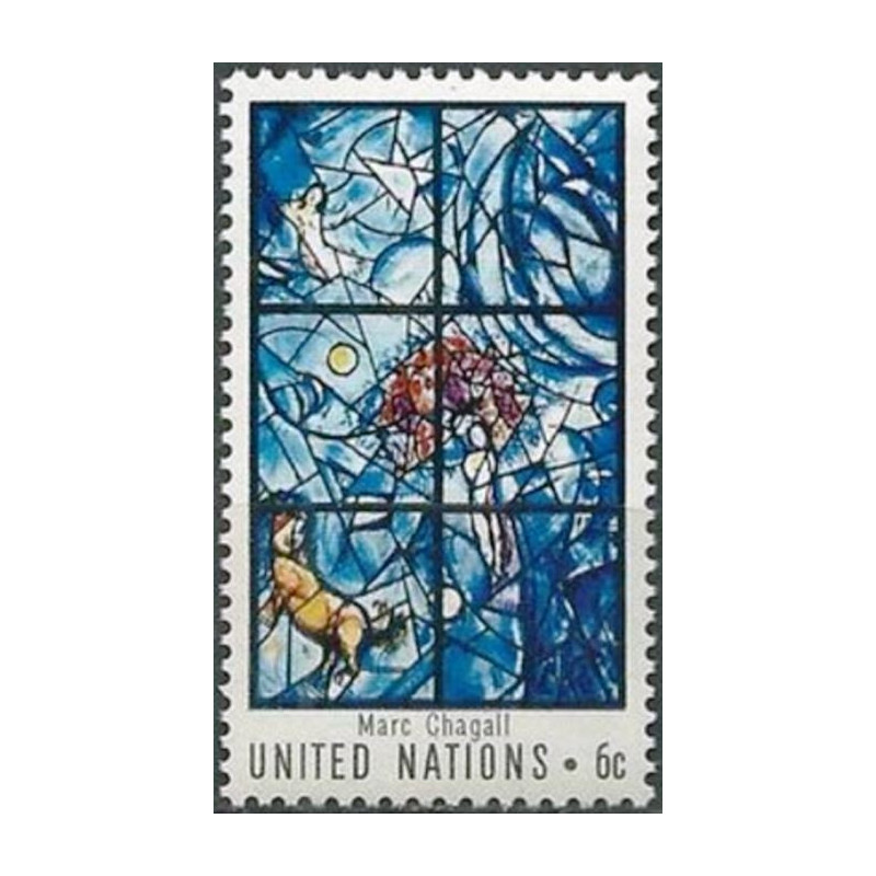 Jungtinių Tautų pašto ženklai (1967). Paveikslas ant stiklo
