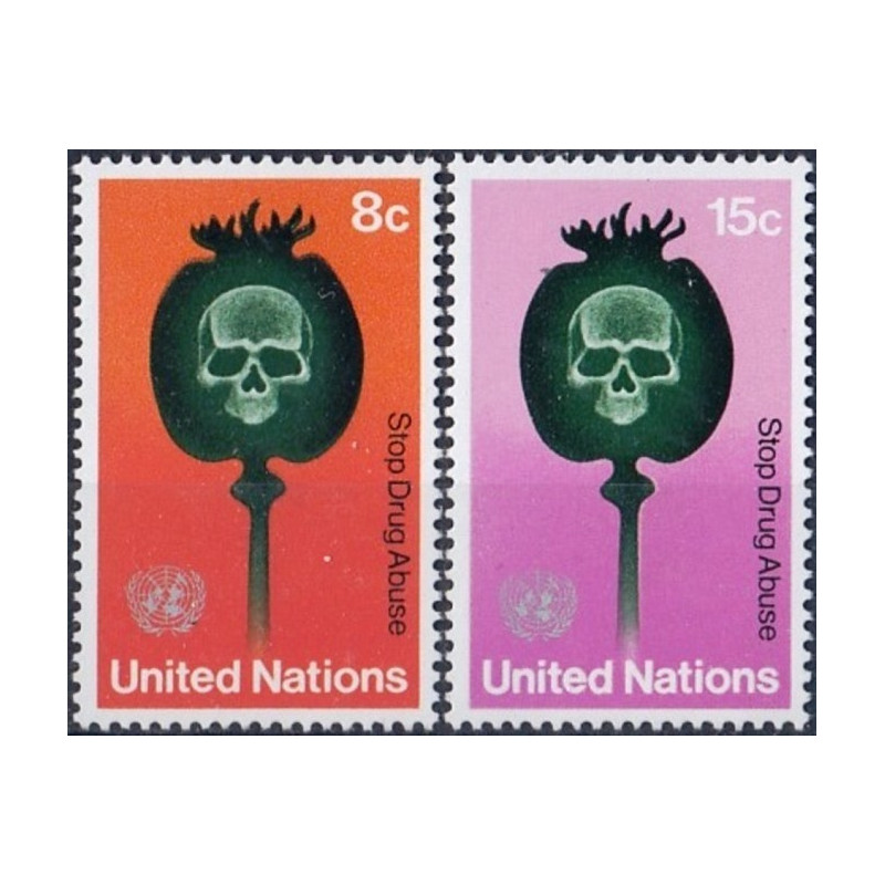 United Nations stamps (1973) for sale. Stop drug abuse