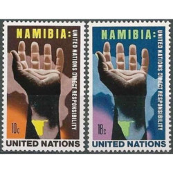 United Nations stamps (1975) for sale. Direct Responsibility in Namibia