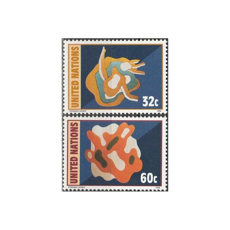 Jungtinių Tautų pašto ženklai (1996). Impresionistų paveikslai
