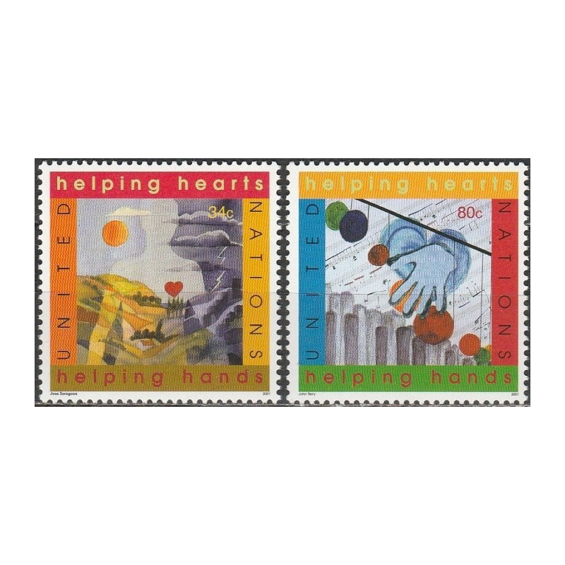 Jungtinių Tautų pašto ženklai (2001). Tarptautiniai savanorių metai