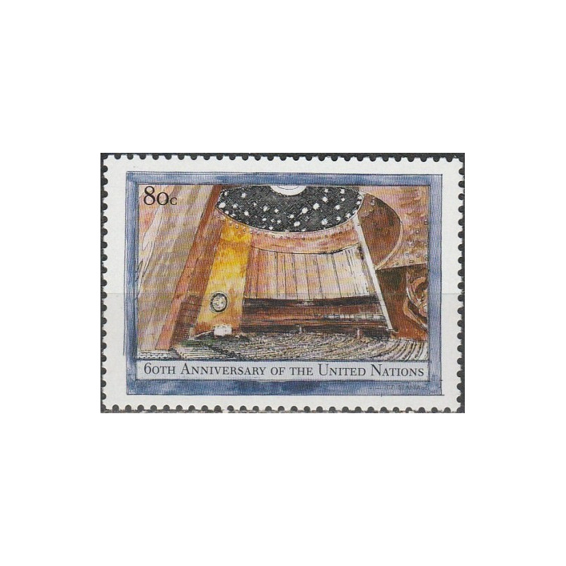 Jungtinių Tautų pašto ženklai (2005). Jungtinėms tautoms 60 metų