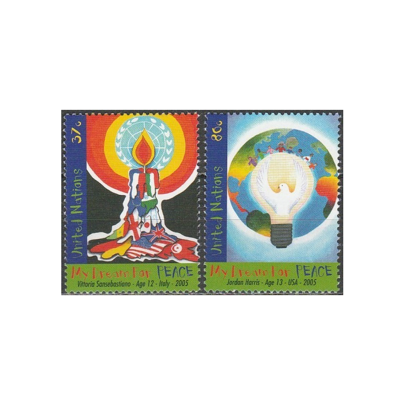 United Nations stamps (2005) for sale. My Dream for Peace one day