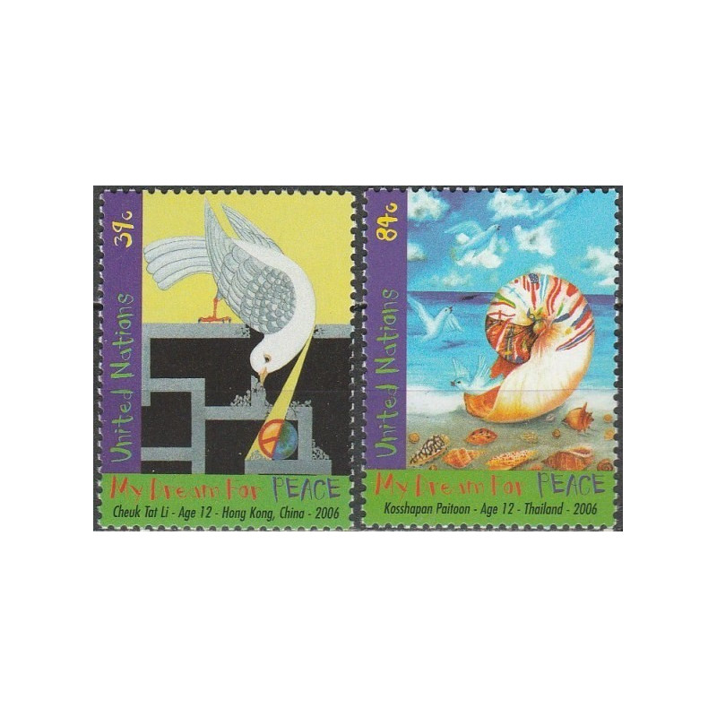 United Nations stamps (2006) for sale. My Dream for Peace one day