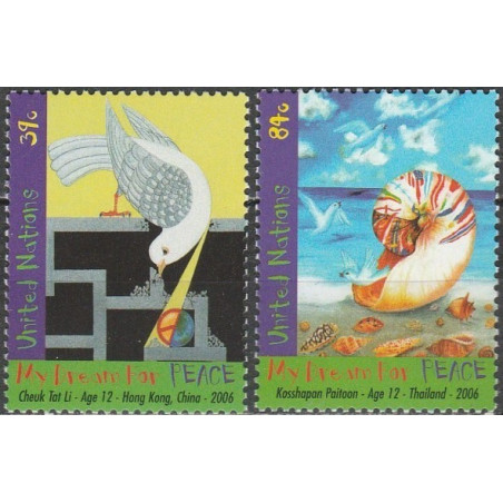 United Nations stamps (2006) for sale. My Dream for Peace one day