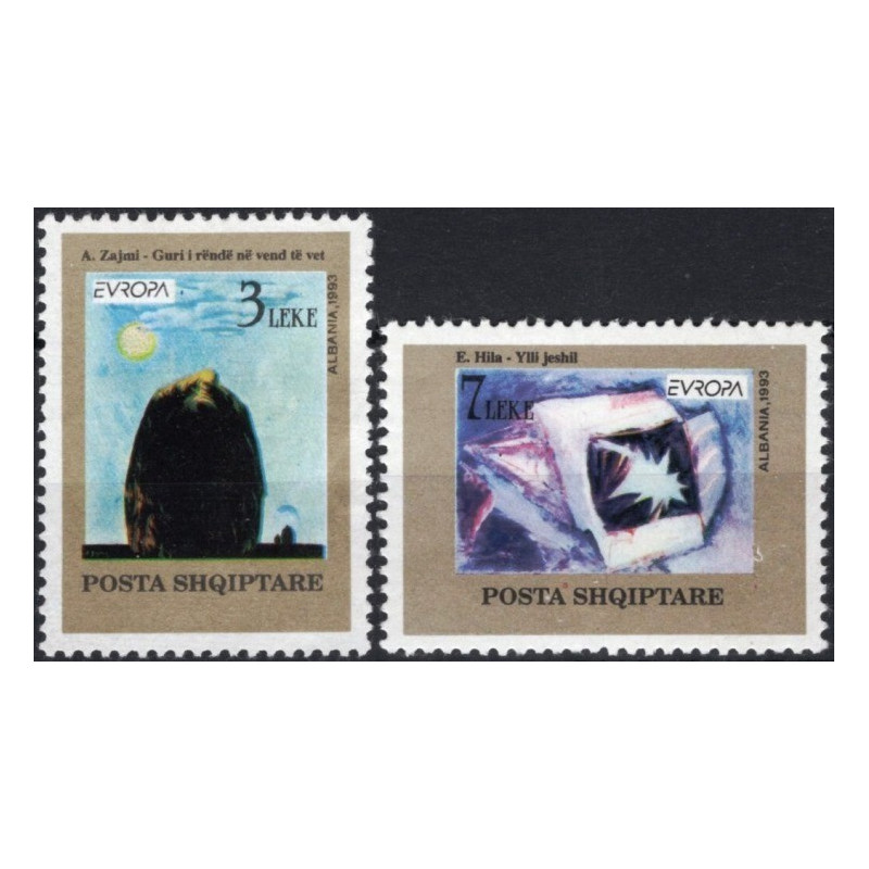 Albanijos pašto ženklai (1993). Šiuolaikinis menas: paveikslai