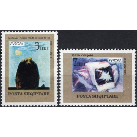 Albanijos pašto ženklai (1993). Šiuolaikinis menas: paveikslai