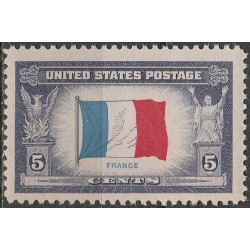United States stamps (1943) for sale. National flags (France)