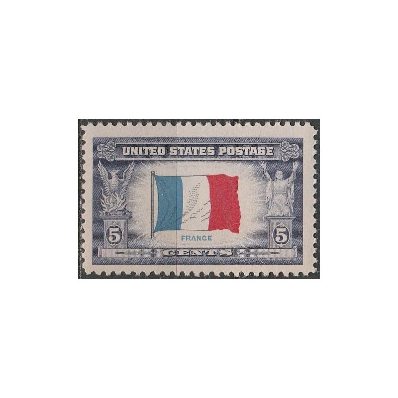 United States stamps (1943) for sale. National flags (France)