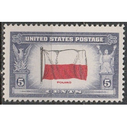 JAV pašto ženklai (1943). Nacionalinės vėliavos