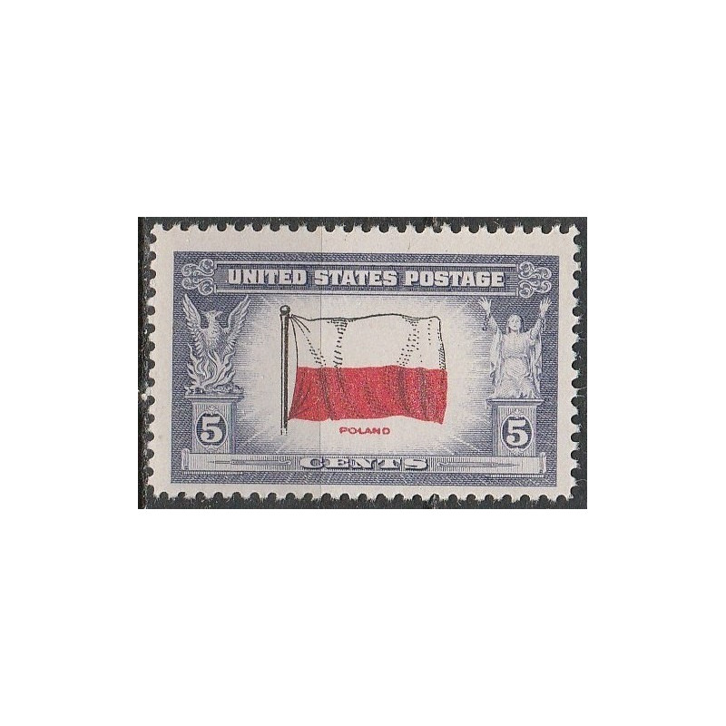 United States stamps (1943) for sale. National flags (Poland)