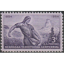 JAV pašto ženklai (1954). Nebraskos valstija