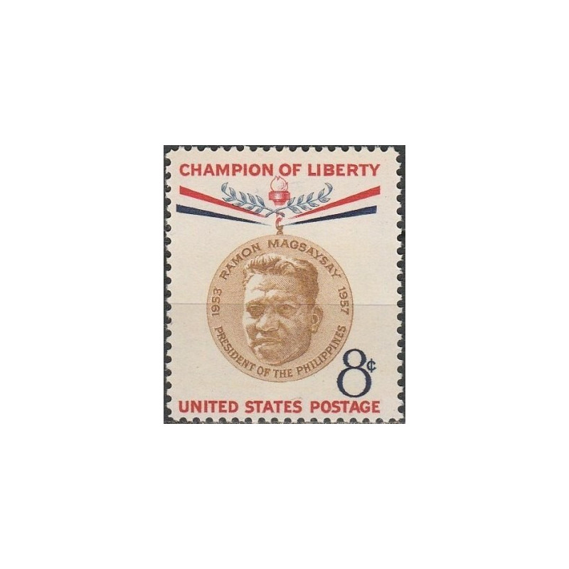 United States stamps (1957) for sale. President of Philippines