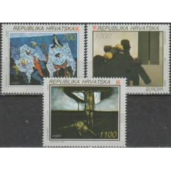 Kroatijos pašto ženklai (1993). Šiuolaikinis menas: paveikslai