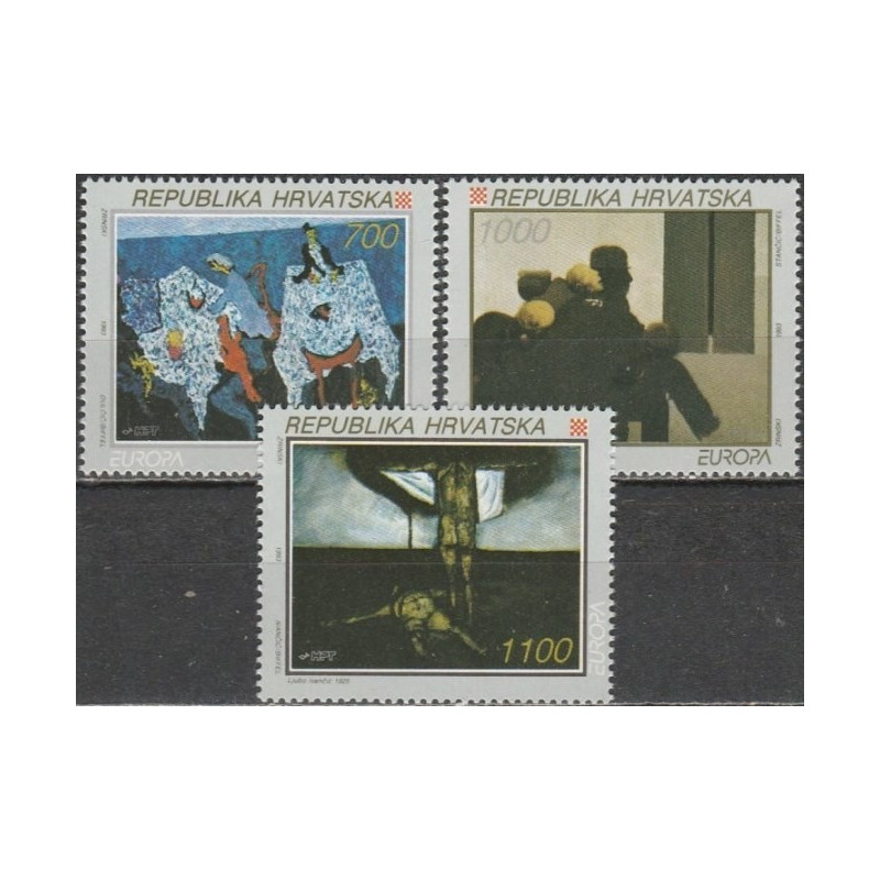 Kroatijos pašto ženklai (1993). Šiuolaikinis menas: paveikslai