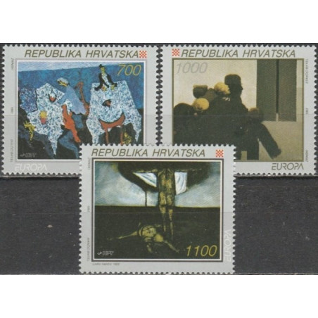 Kroatijos pašto ženklai (1993). Šiuolaikinis menas: paveikslai